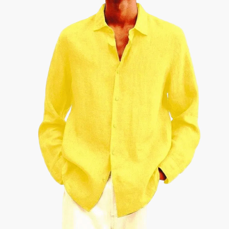 Chemise homme oversize style urbain décontracté à manches longues