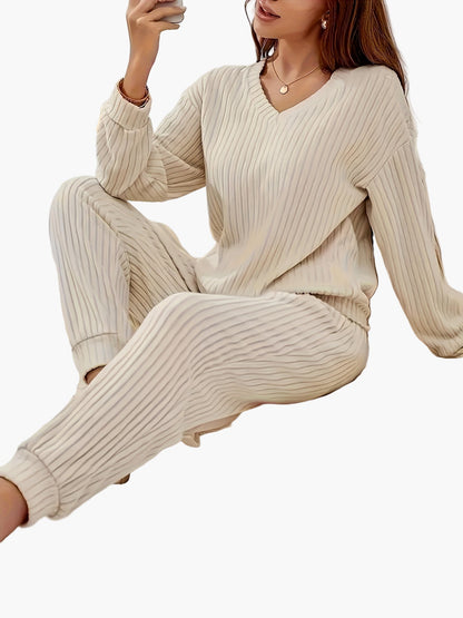 Pyjama Femme Ensemble Loungewear Décontracté Style Cocooning pour Détente et Maison