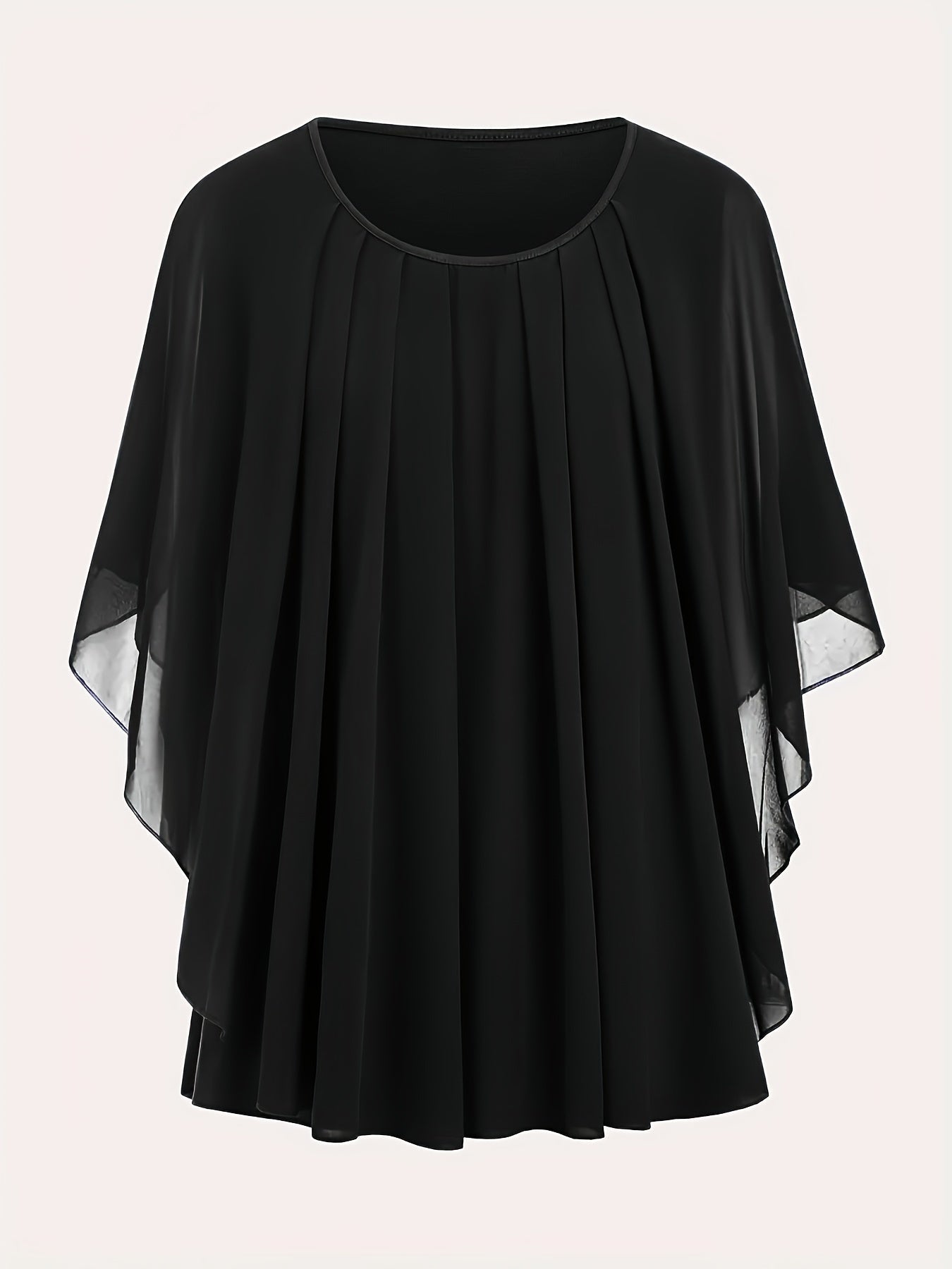 Blouse cape élégante femme grande taille style soirée ample