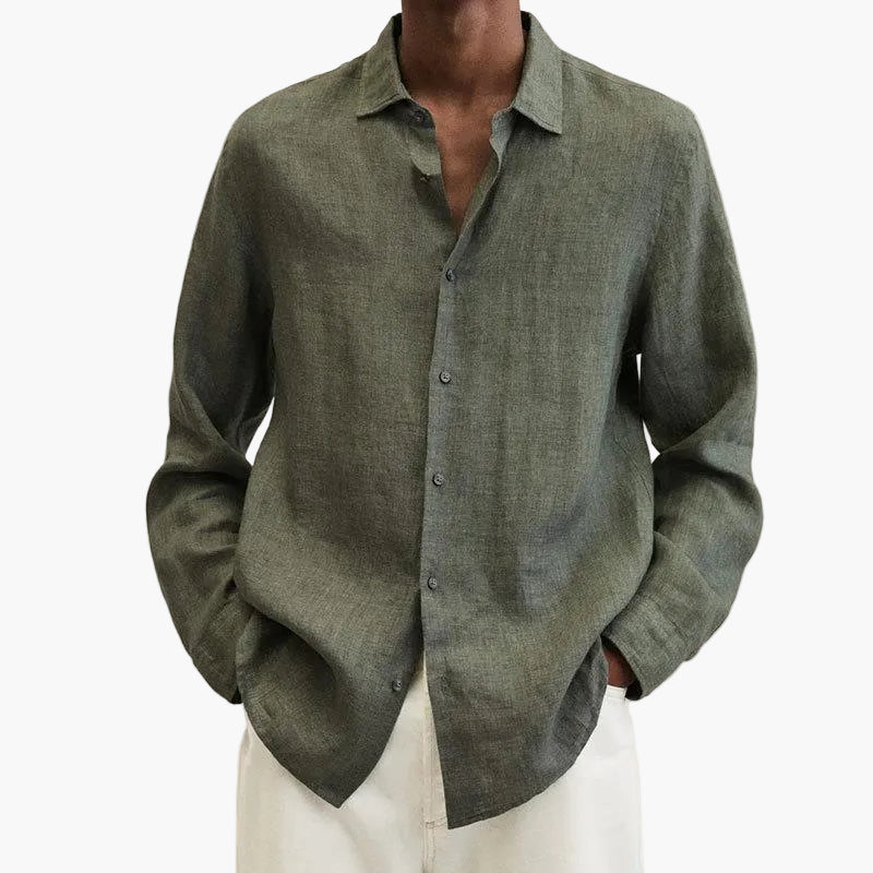 Chemise homme oversize style urbain décontracté à manches longues