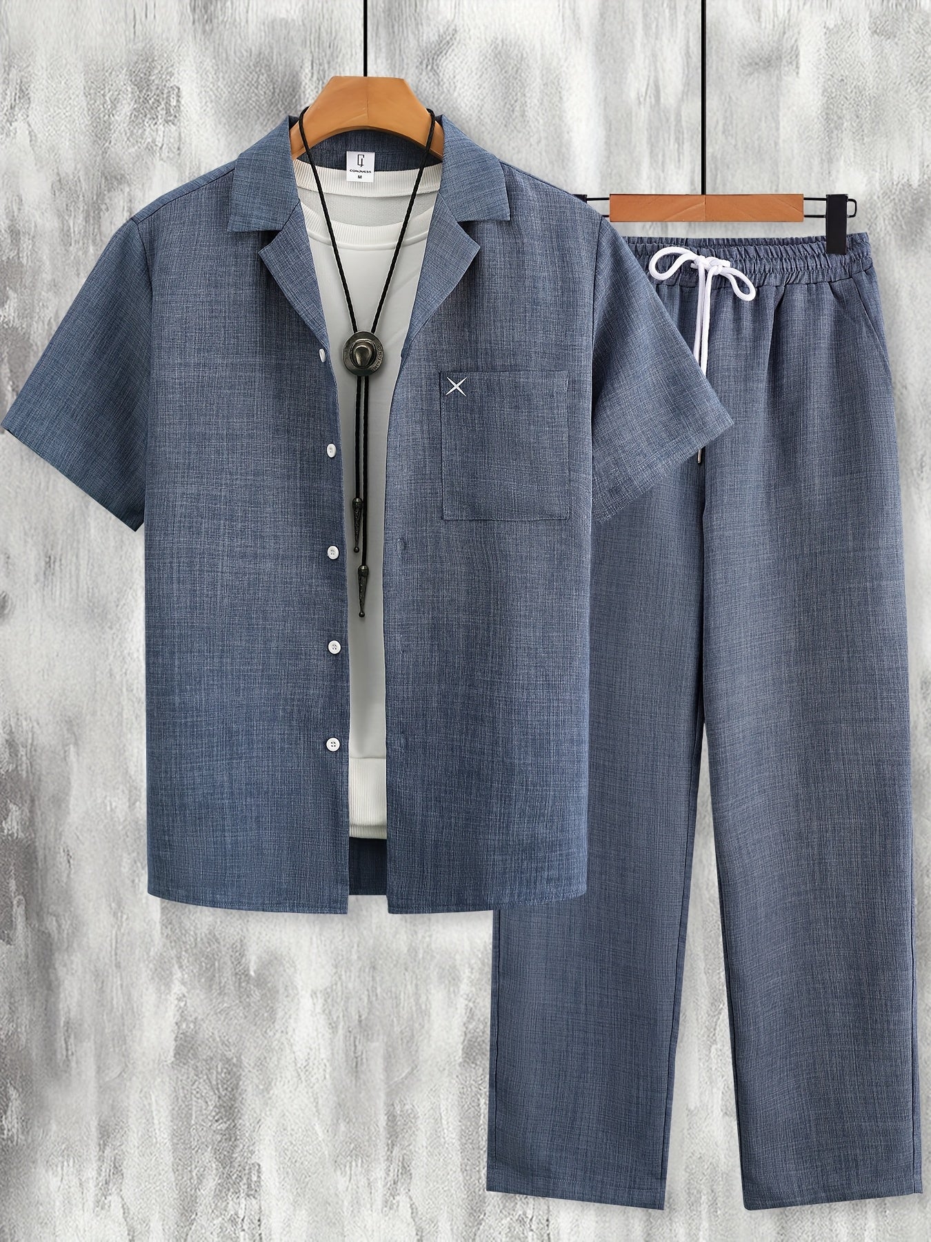 Casual herenset met korte mouwen – Moderne stijl, ideaal voor elke gelegenheid