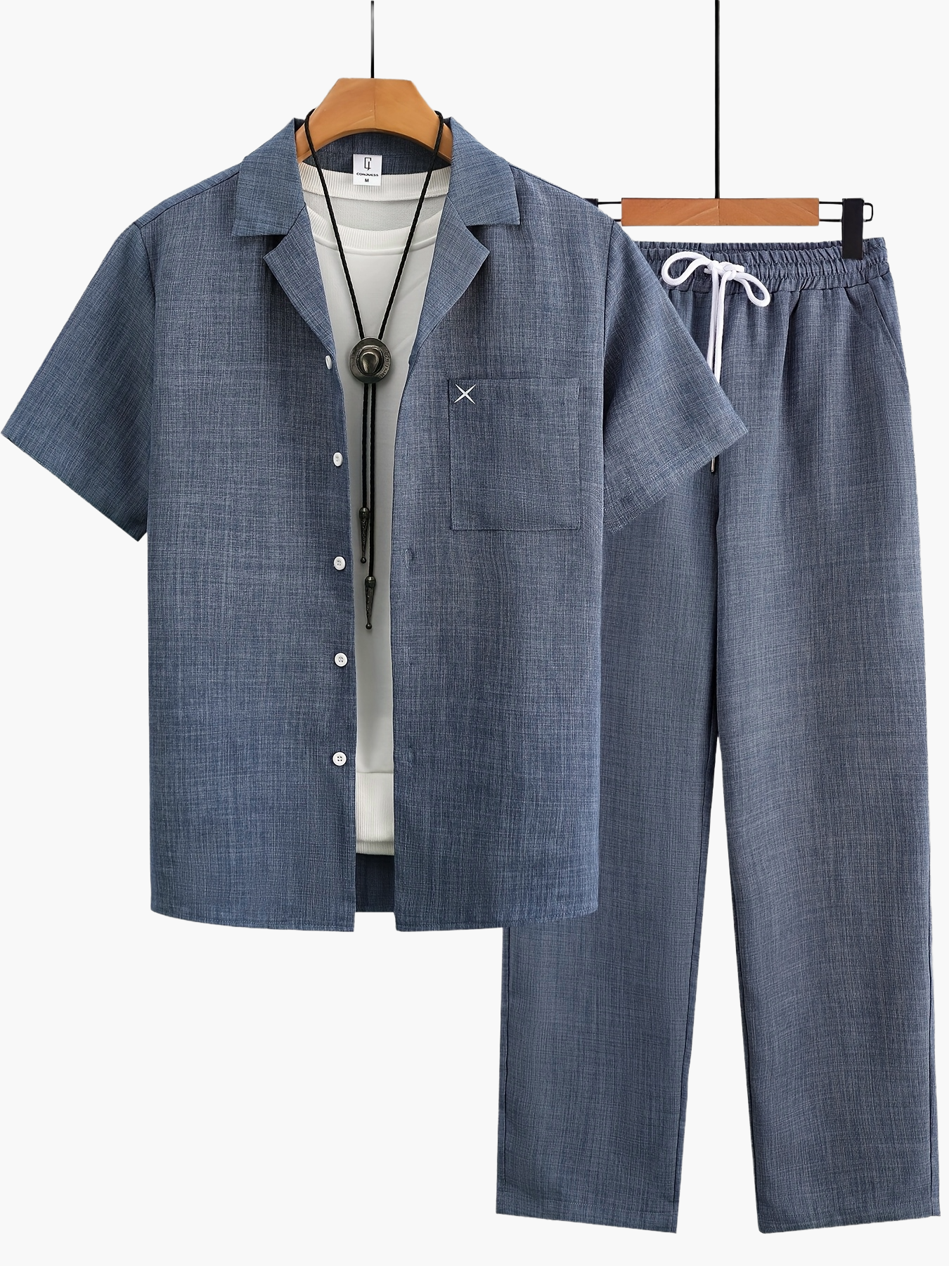 Casual herenset met korte mouwen – Moderne stijl, ideaal voor elke gelegenheid