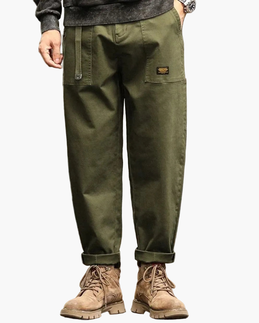 Pantaloni cargo comodi da uomo stile antico funzionali per tutti i giorni