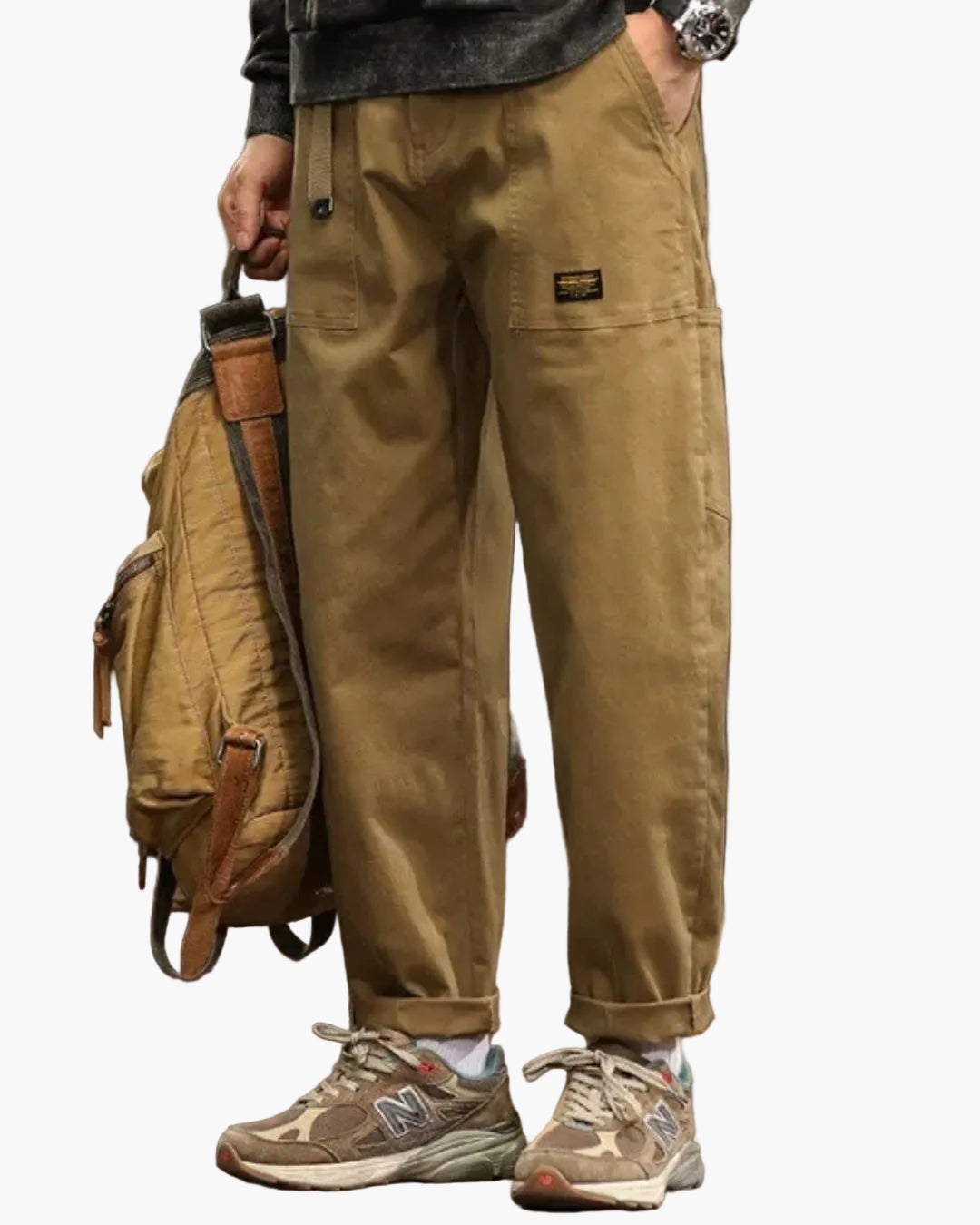 Pantaloni cargo comodi da uomo stile antico funzionali per tutti i giorni