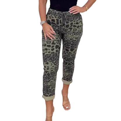 Helen – Pantalon de Sport Ample à Imprimé Camouflage