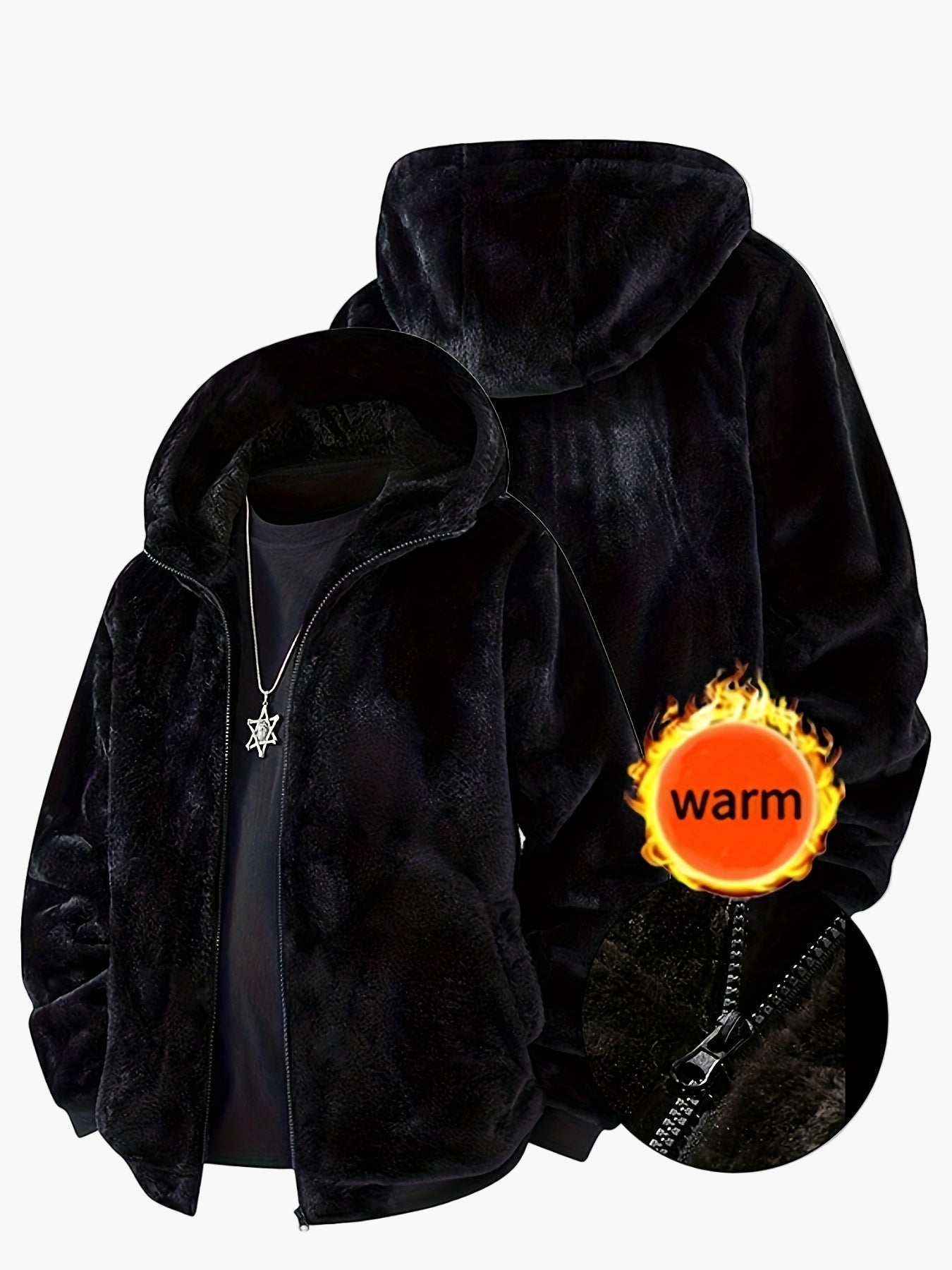 Veste à Capuche Homme Style Urbain Chaud pour l'Hiver