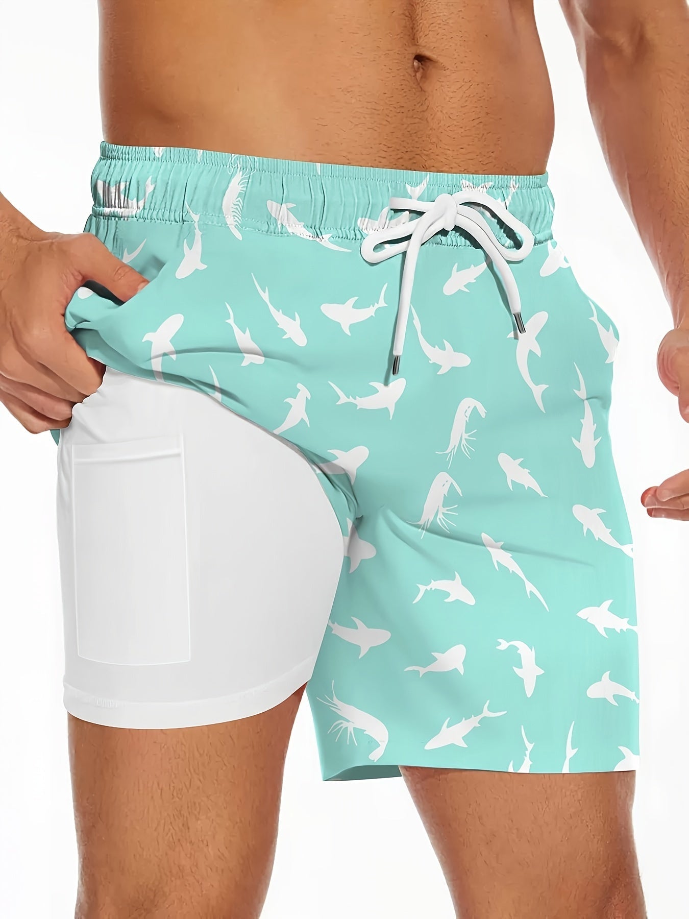 Short de bain homme motif canard jaune style amusant pour piscine et plage