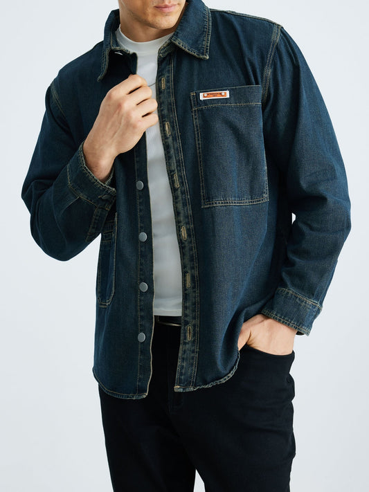 Men's Casual Overshirt Versatile Urban Style