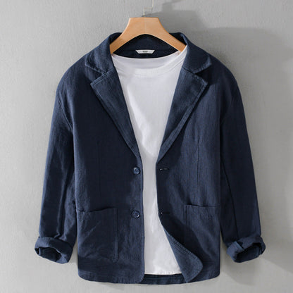 James – Veste de Costume Décontractée à Manches Courtes Rayées