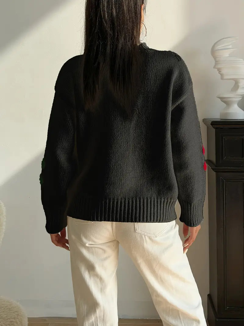 PULL EN MAILLE FLEURIE