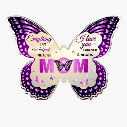 Décoration Papillon Message pour Maman – Cadeau de Remerciement et d'Amour pour Femme – Objet Décoratif Inspirant pour la Maison