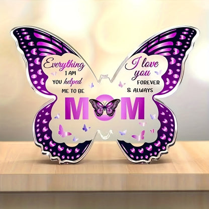 Décoration Papillon Message pour Maman – Cadeau de Remerciement et d'Amour pour Femme – Objet Décoratif Inspirant pour la Maison