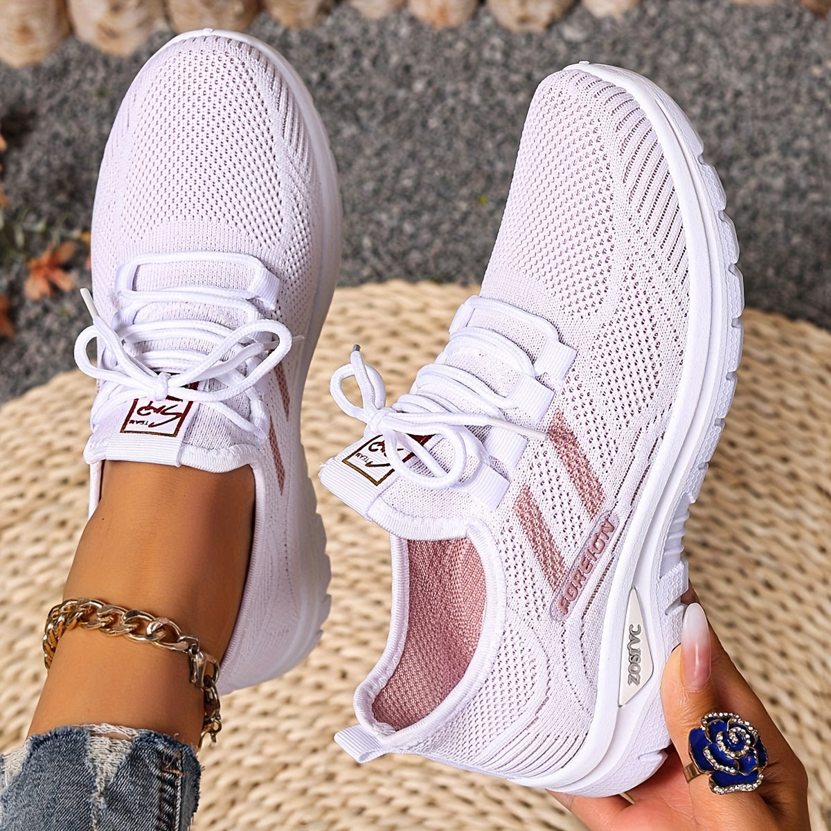 Sneakers Donna Casual Stile Sportivo per Camminata e Uso Quotidiano