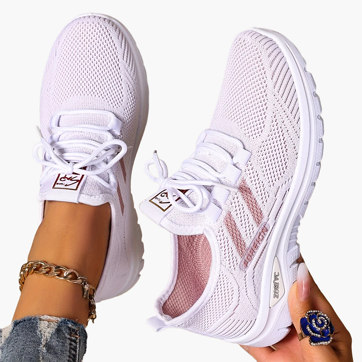 Sneakers Donna Casual Stile Sportivo per Camminata e Uso Quotidiano