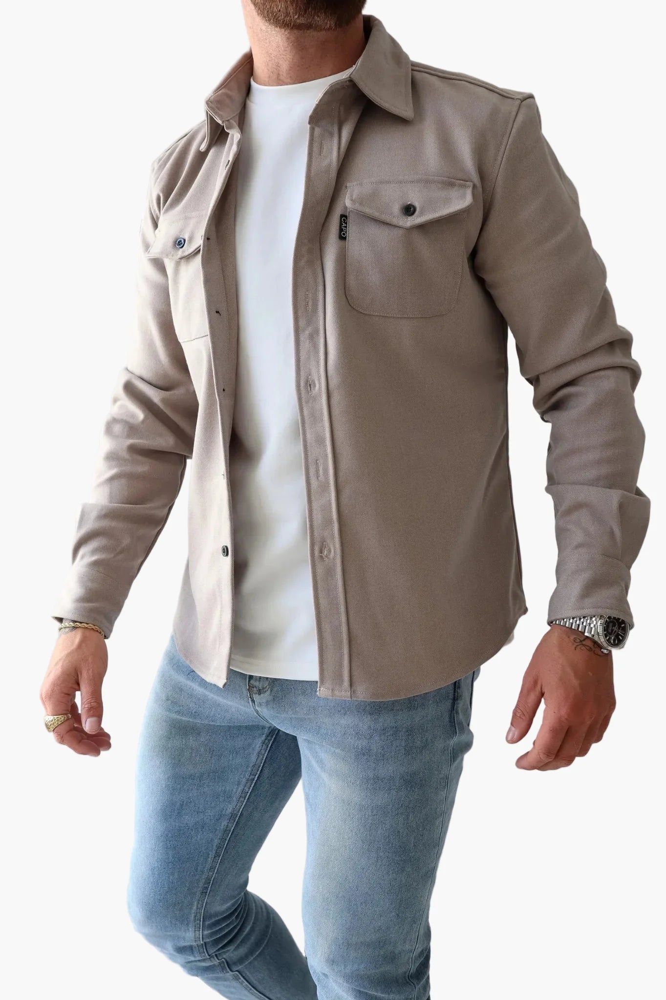Surchemise décontractée urbaine homme, style moderne polyvalent