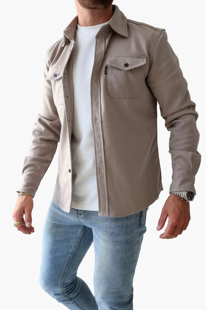 Surchemise décontractée urbaine homme, style moderne polyvalent