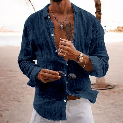 Benjamin – Chemise Décontractée en Coton et Lin