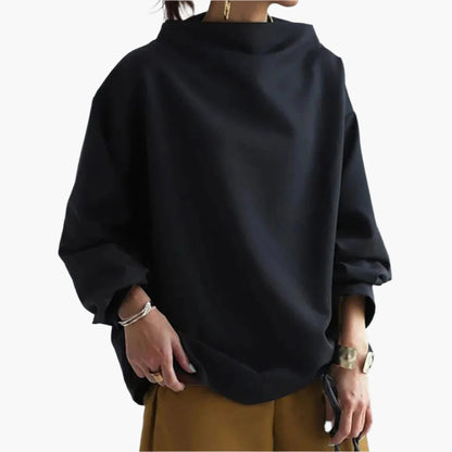 Pull à manches longues femme style oversize élégant pour usage quotidien ou bureau