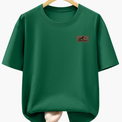 Casual men's T-shirt with mountain print, sporty style – Ideal for leisure and weekends