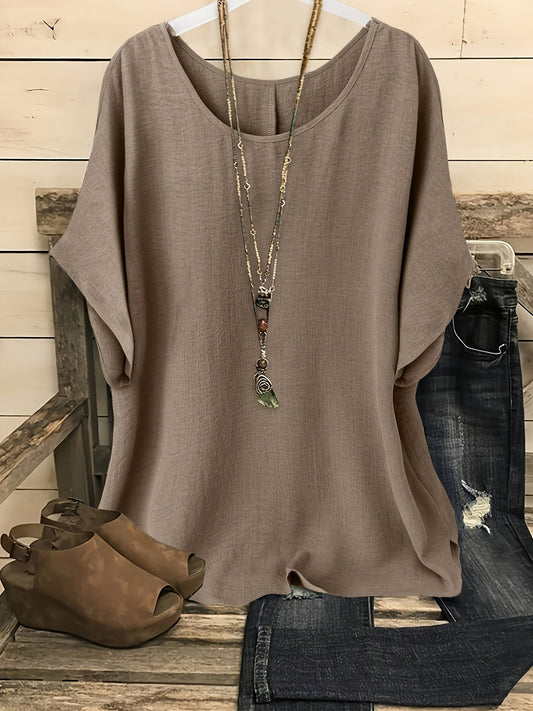 Blouse ample décontractée pour femme style bohème chic – idéale pour sorties et quotidien