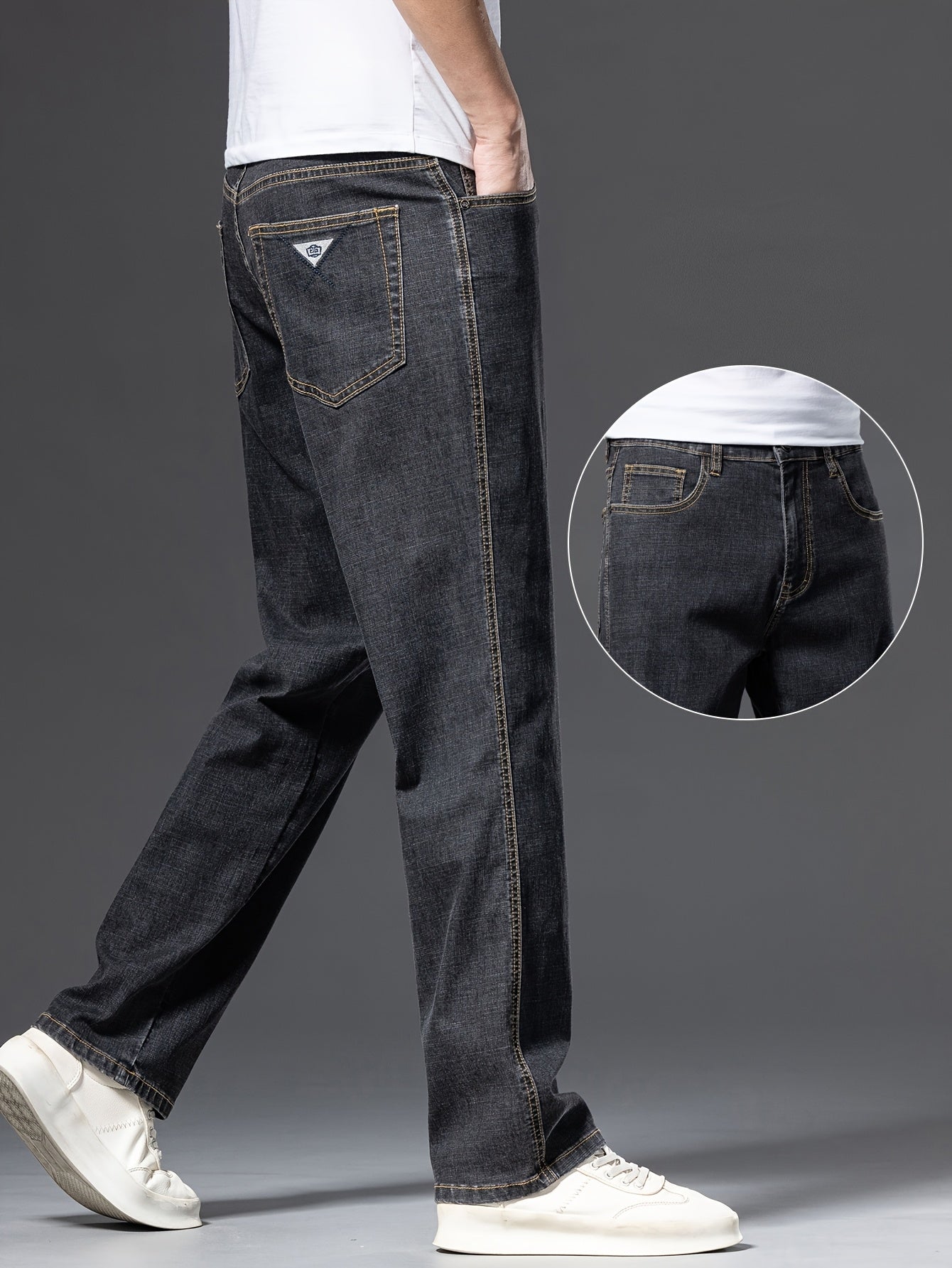 Jeans rectos casuales para hombre estilo urbano versátil