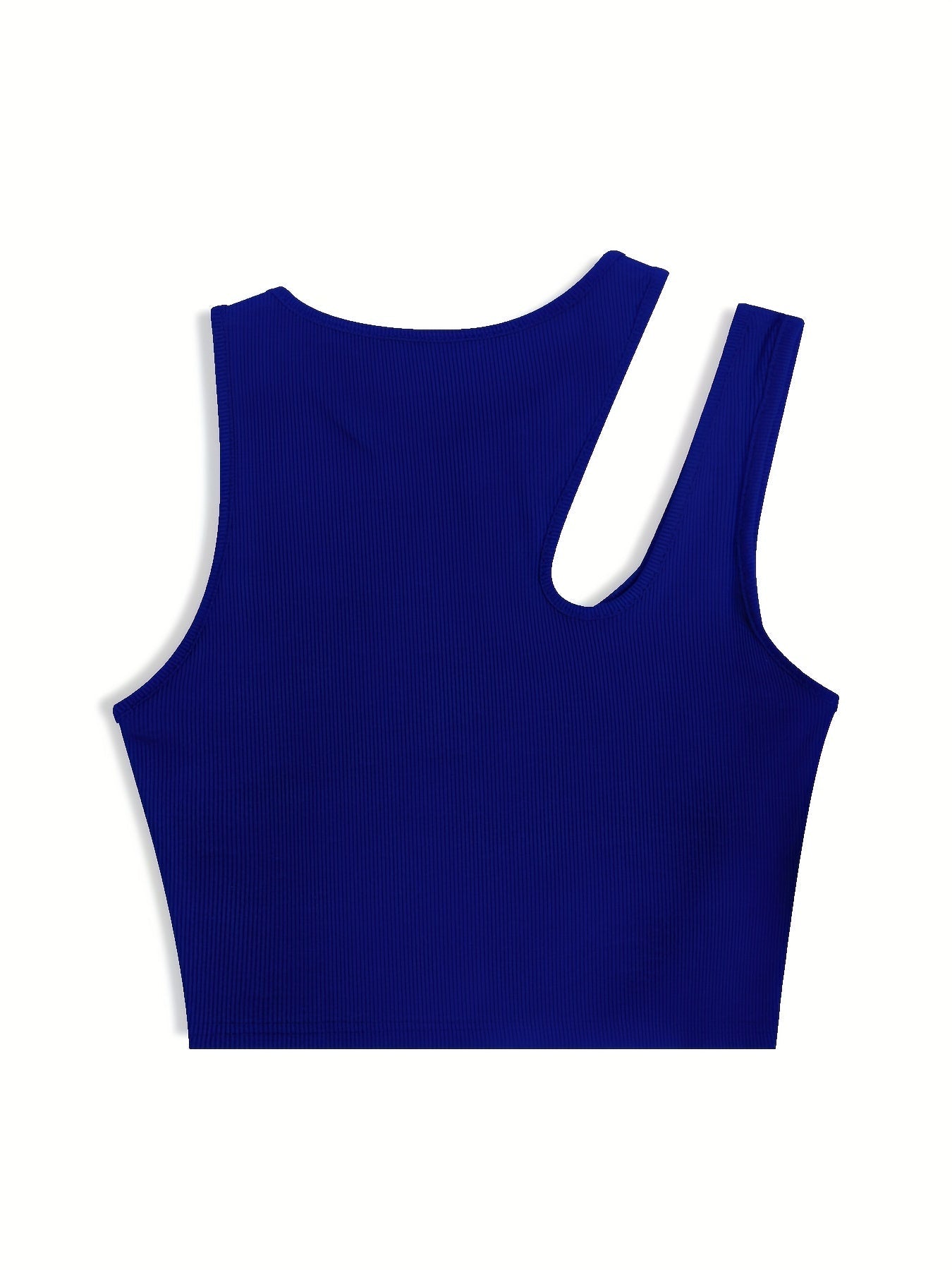Women's trendy asymmetrical style tank top for summer - cropped fit, sexy and modern look