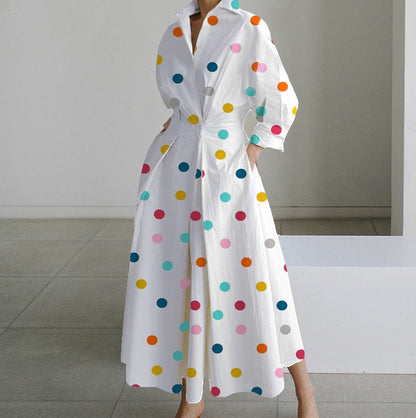 Grace – Robe à manches longues avec taille élastique