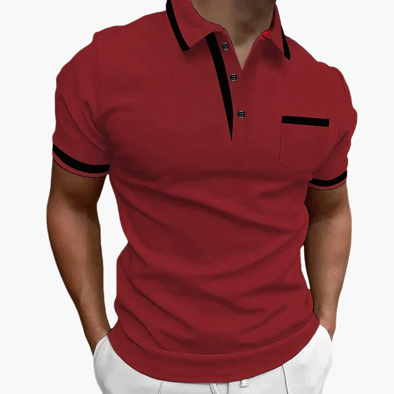 Polo homme style urbain chic à finitions contrastées pour look quotidien soigné