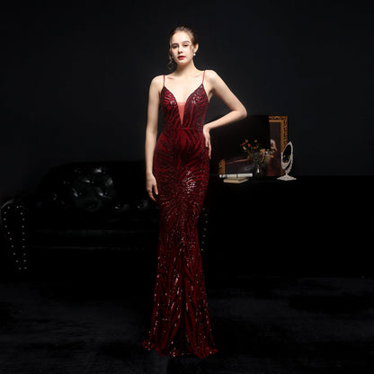 Helen – Robe de soirée en sequins sirène