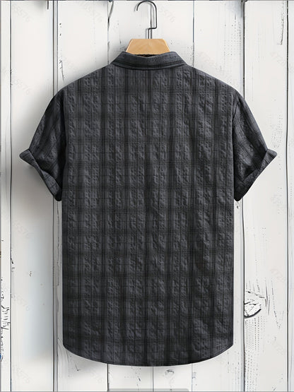 Chemise décontractée à carreaux pour homme – Style estival polyvalent