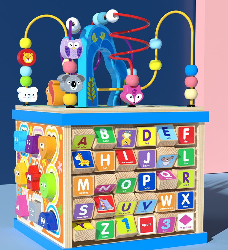 Cube d'Activités Éducatif Bébé Enfant – Jouet d’Éveil Multifonction pour Apprentissage Précoce