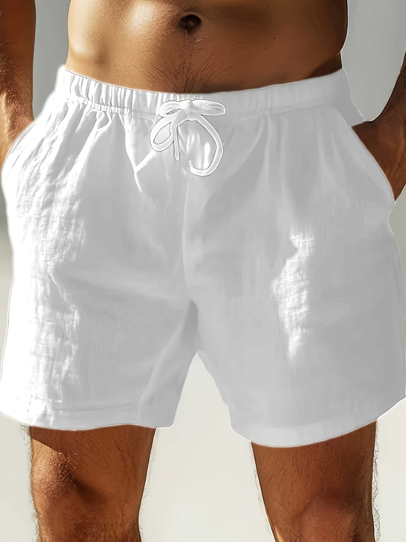 Herre badeshorts i afslappet stil med justerbar snor til strand eller pool