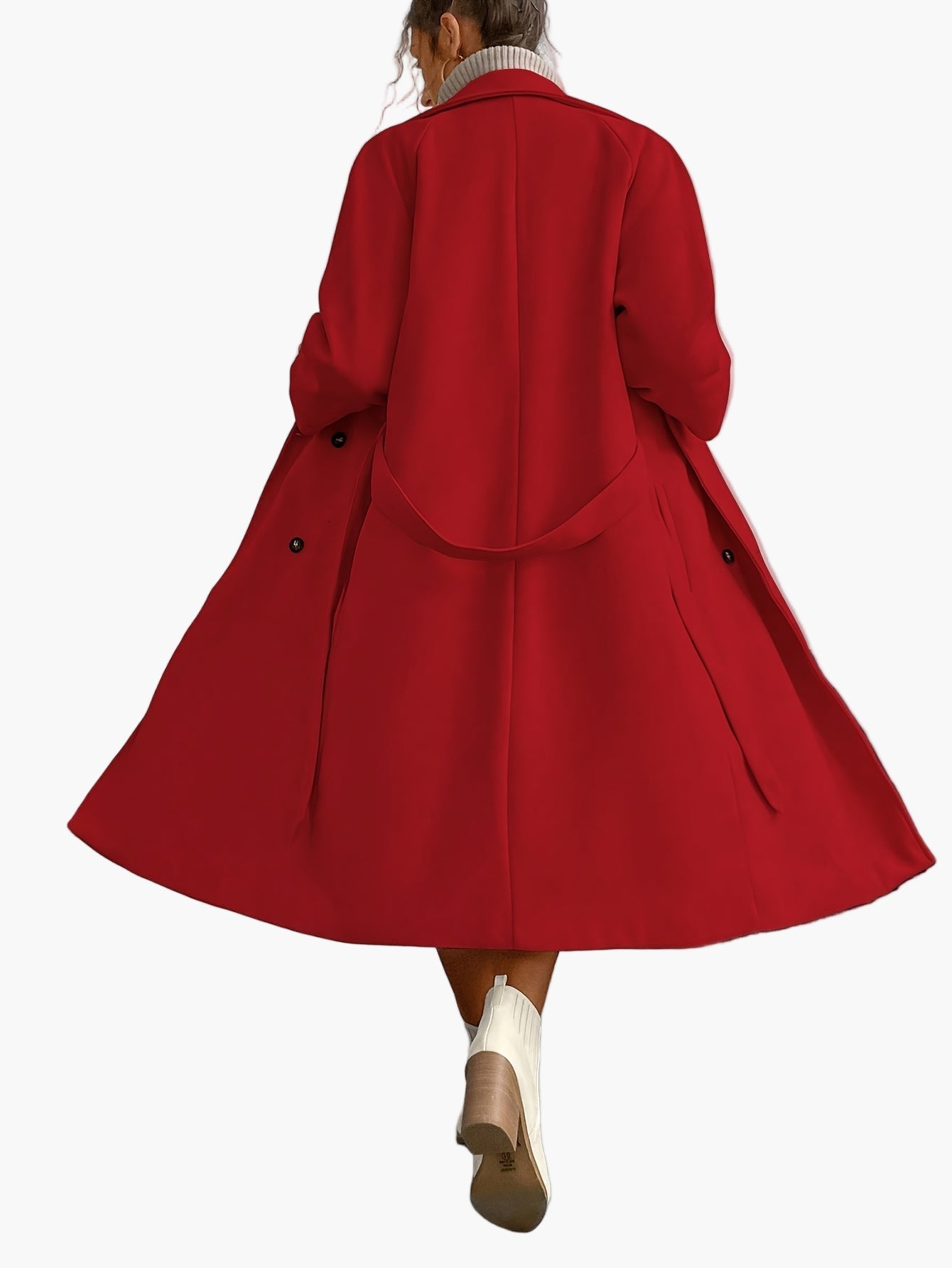 Manteau long élégant pour femme style urbain automne hiver