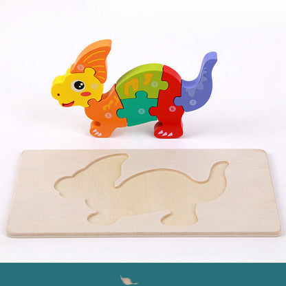 Puzzle 3D en Bois pour Enfants – Dinosaures Éducatifs et Ludiques