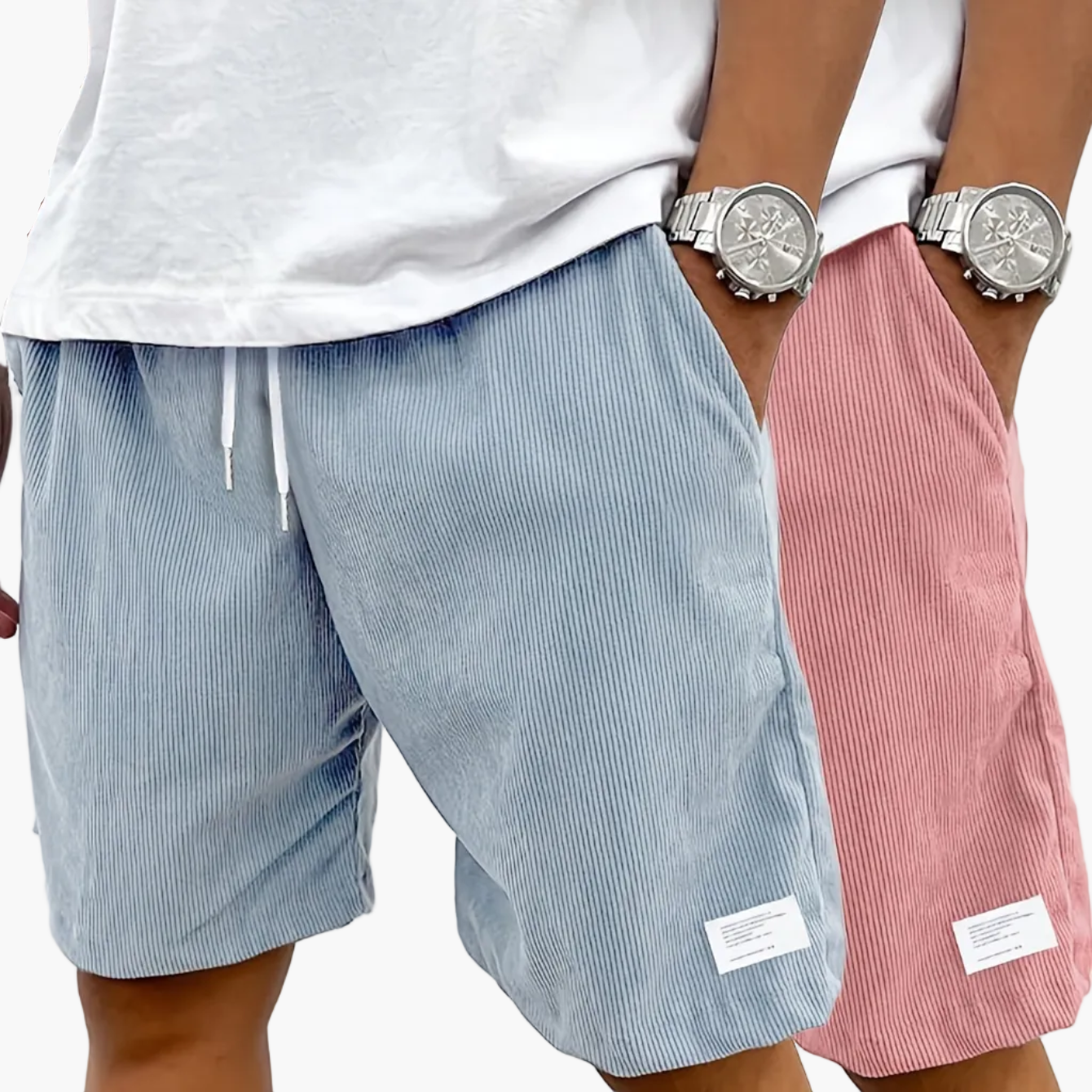 Short vintage décontracté pour homme avec poches – Style urbain idéal pour l'été et les loisirs