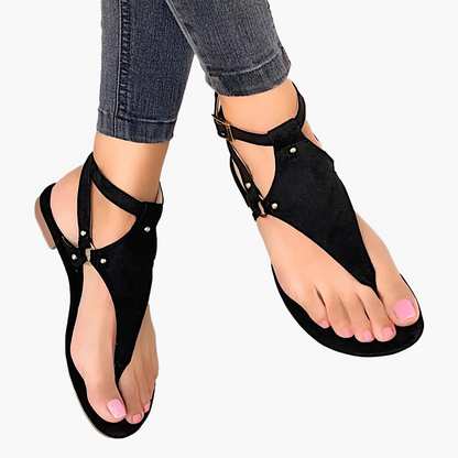 Sandales T-strap tendance pour femme style décontracté été