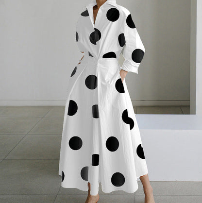 Grace – Robe à manches longues avec taille élastique