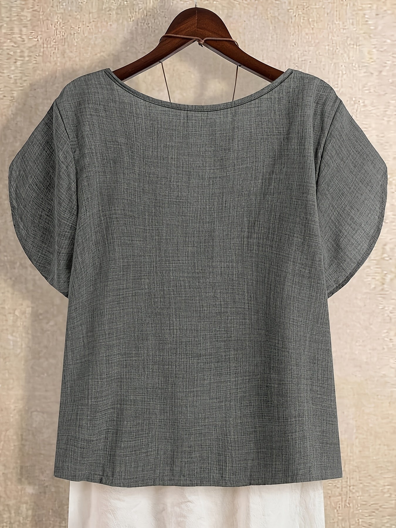 Blouse Tuniek Dames Asymmetrische Stijl Casual Elegant