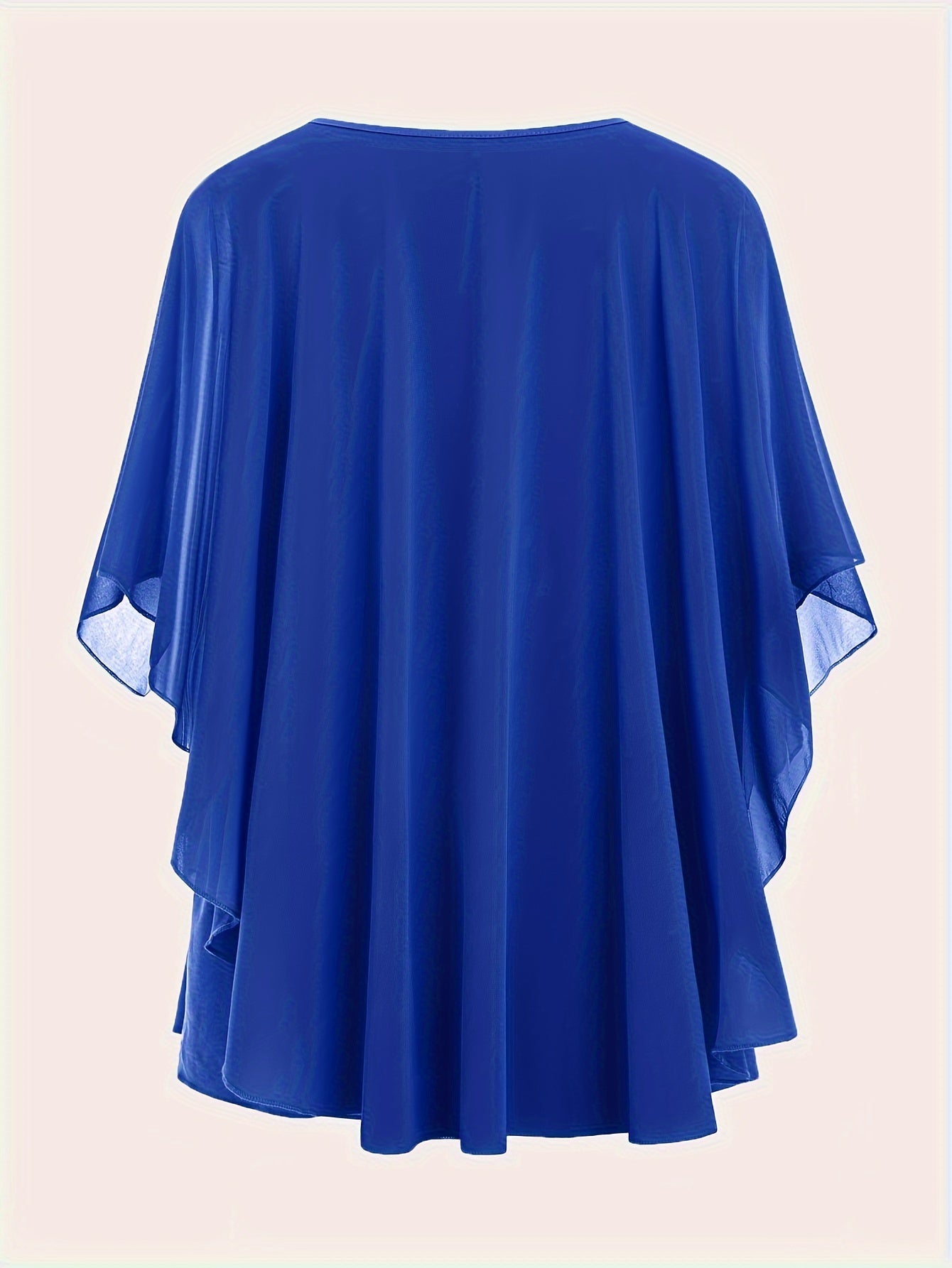 Blouse cape élégante femme grande taille style soirée ample