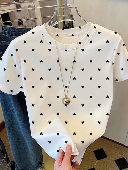 T-shirt femme à pois style élégant pour un look décontracté chic