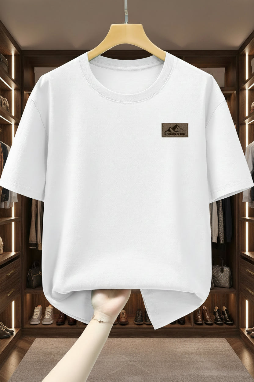 Casual men's T-shirt with mountain print, sporty style – Ideal for leisure and weekends