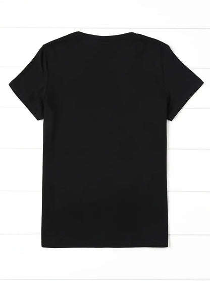 T-shirt Donna Stile Casual con Stampa Cuore Volante per un Look Estivo e Moderno