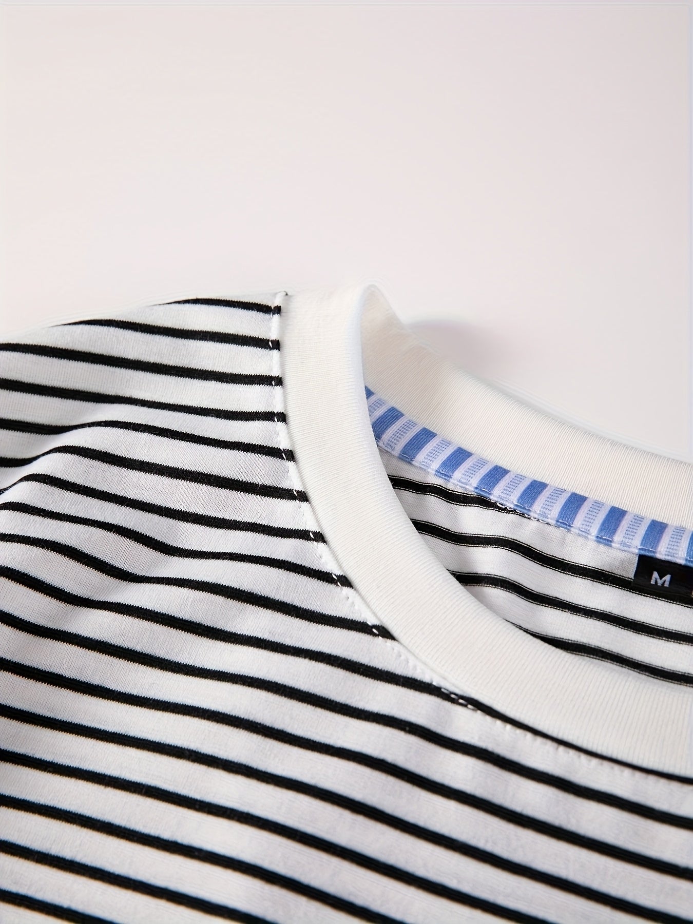 T-shirt a righe orizzontali uomo stile casual moderno maniche corte