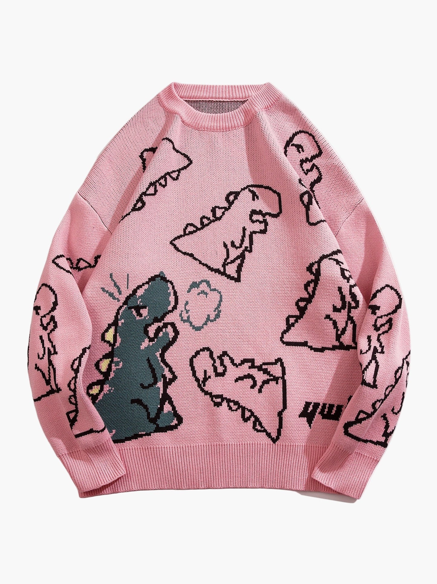 Pull-over décontracté motif dinosaure pour homme adolescent – style streetwear tendance