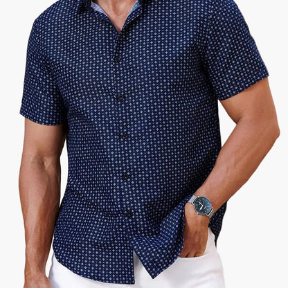 Elegancka koszula casual z krótkim rękawem dla mężczyzn w stylu miejskim