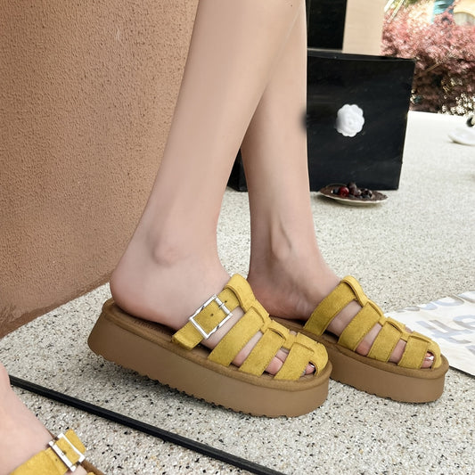 Sandales Femme Style Pêcheur à Plateforme Moderne – Tendance Décontractée et Élégante