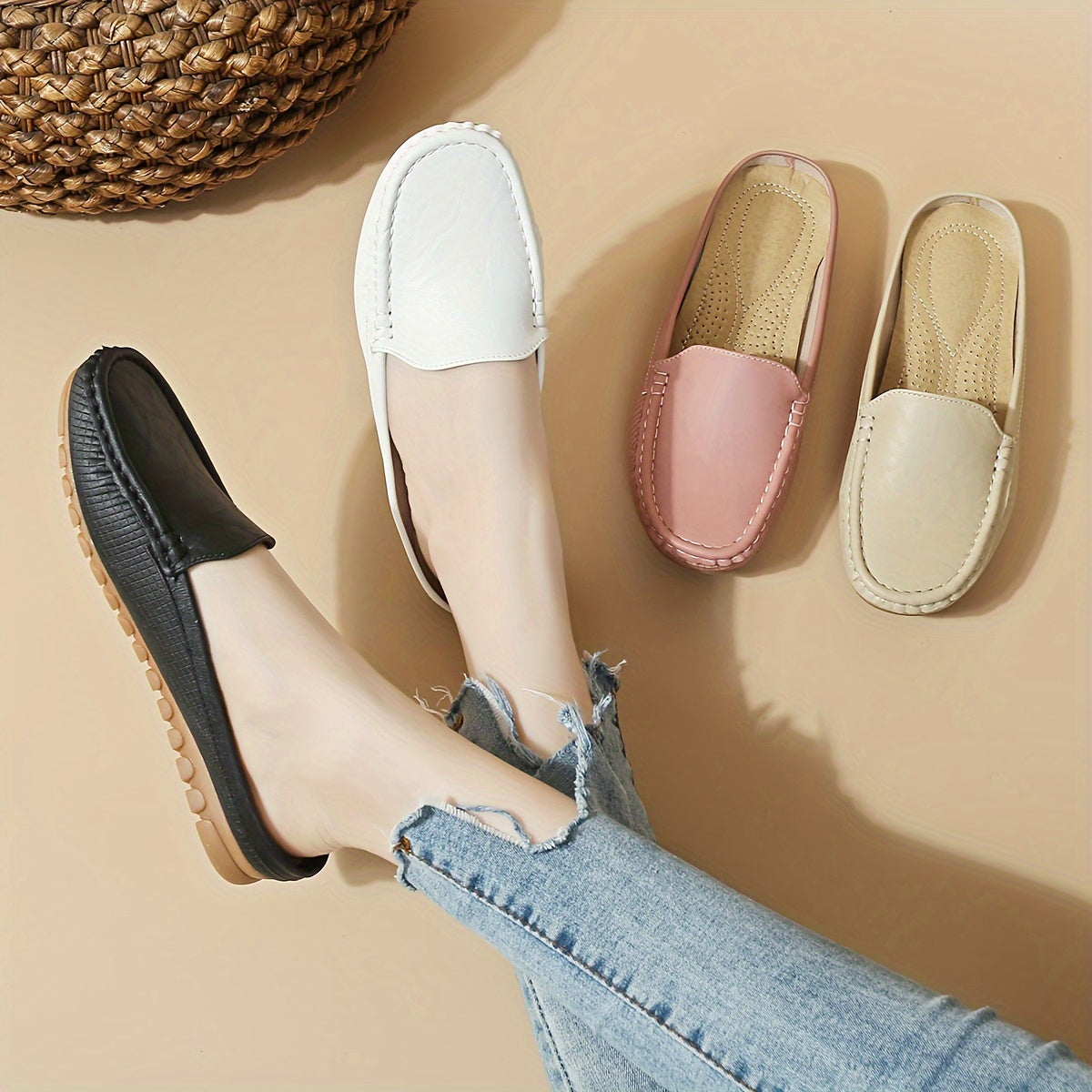 Mocassins décontractés femme style preppy pour tous les jours