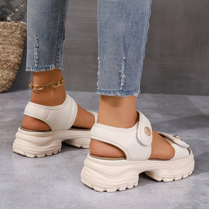 Sandali con zeppa spessa versatili da donna nuova collezione