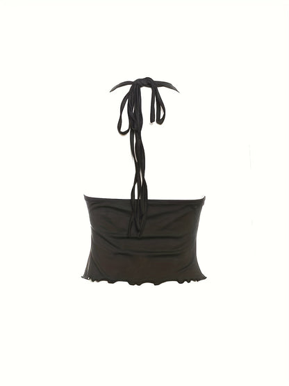 Top women's evening style with plunging neckline and central ring - Modern glamour