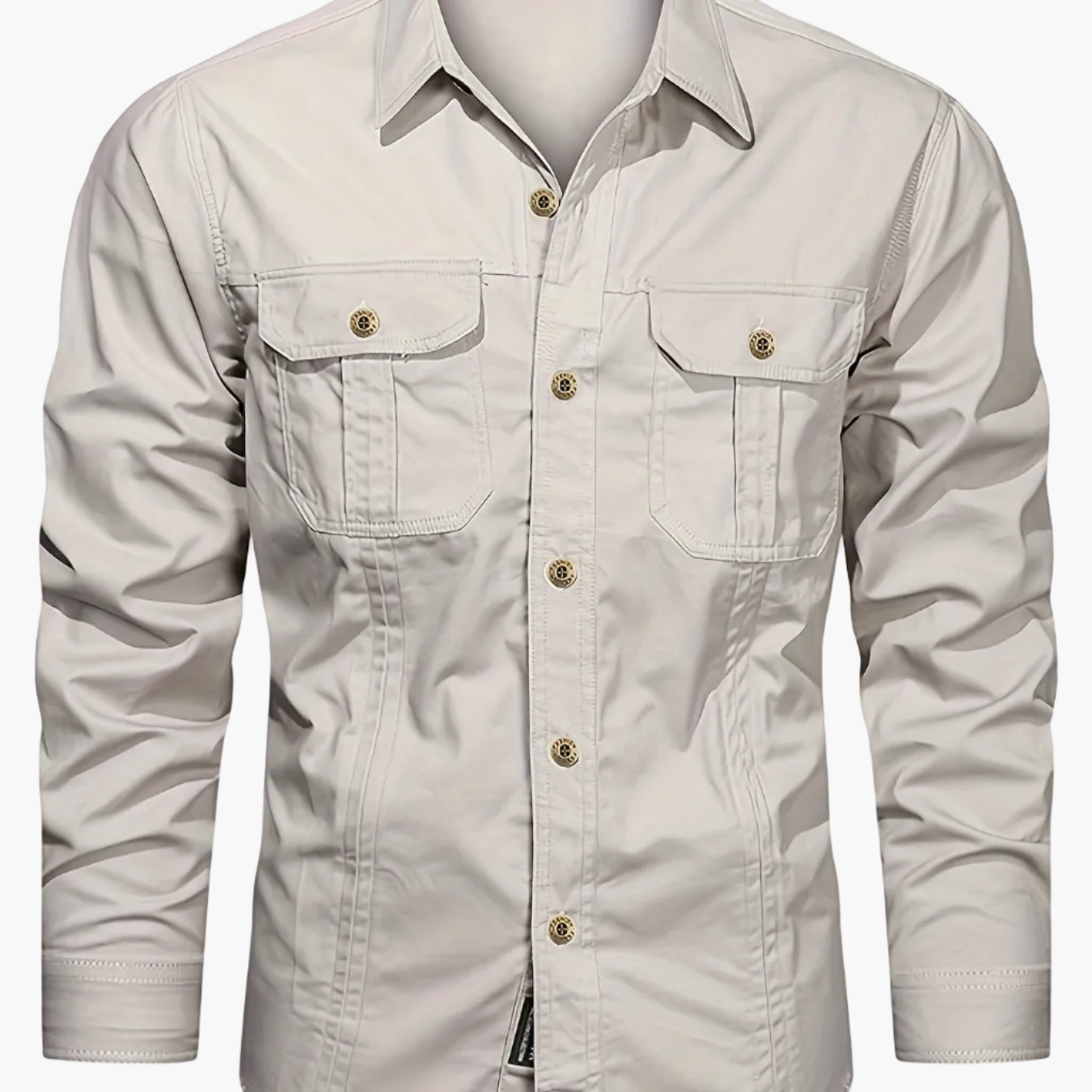Men's casual long-sleeve shirt in outdoor style – Ideal for weekends and leisure activities